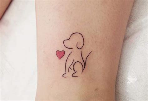 tatuaje perro lineas